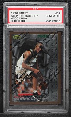 1996-97 Topps Finest - [Base] #62 - Common - Bronze - Stephon Marbury [PSA 10 GEM MT]