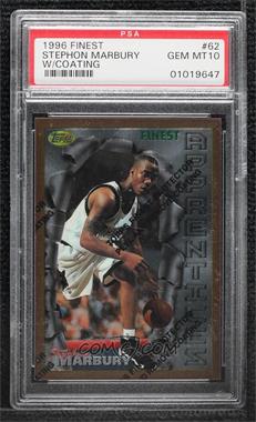 1996-97 Topps Finest - [Base] #62 - Common - Bronze - Stephon Marbury [PSA 10 GEM MT]