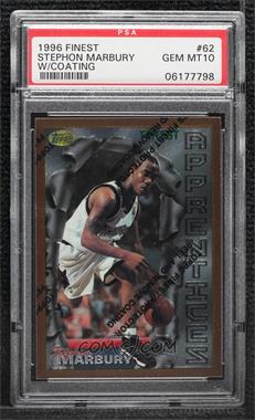 1996-97 Topps Finest - [Base] #62 - Common - Bronze - Stephon Marbury [PSA 10 GEM MT]