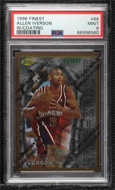 1996-97 Topps Finest - [Base] #69 - Common - Bronze - Allen Iverson [PSA 9 MINT]