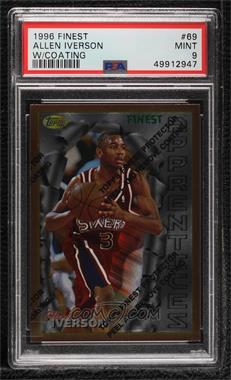 1996-97 Topps Finest - [Base] #69 - Common - Bronze - Allen Iverson [PSA 9 MINT]