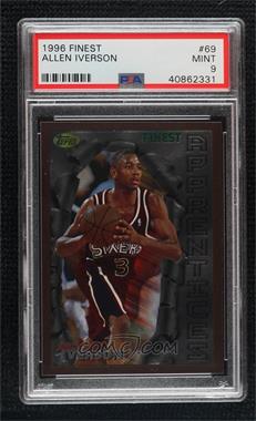 1996-97 Topps Finest - [Base] #69 - Common - Bronze - Allen Iverson [PSA 9 MINT]