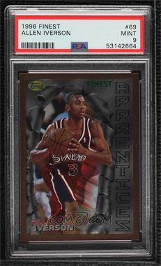 1996-97 Topps Finest - [Base] #69 - Common - Bronze - Allen Iverson [PSA 9 MINT]