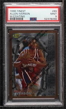 1996-97 Topps Finest - [Base] #69 - Common - Bronze - Allen Iverson [PSA 9 MINT]