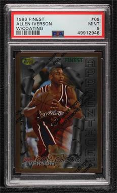 1996-97 Topps Finest - [Base] #69 - Common - Bronze - Allen Iverson [PSA 9 MINT]