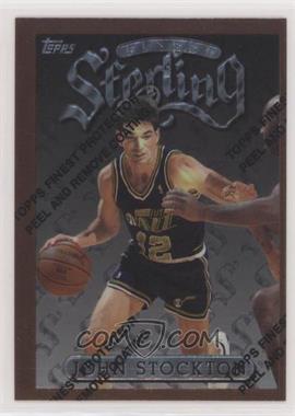 1996-97 Topps Finest - [Base] #90 - Common - Bronze - John Stockton