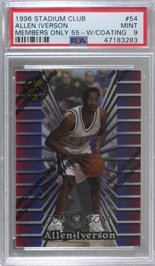 1996-97 Topps Stadium Club Members Only 55 - [Base] #54 - Allen Iverson [PSA 9 MINT]