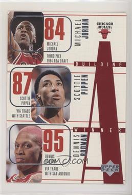 1996-97 Upper Deck - [Base] - Jumbo #139 - Building a Winner - Michael Jordan, Scottie Pippen, Dennis Rodman, Toni Kukoc, Ron Harper [EX to NM]