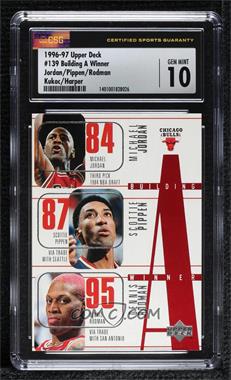 1996-97 Upper Deck - [Base] #139 - Building a Winner - Michael Jordan, Scottie Pippen, Dennis Rodman, Toni Kukoc, Ron Harper [CSG 10 Gem Mint]