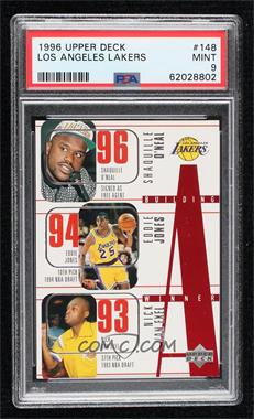 1996-97 Upper Deck - [Base] #148 - Building a Winner - Shaquille O'Neal, Eddie Jones, Nick Van Exel, Cedric Ceballos, Kobe Bryant [PSA 9 MINT]