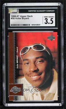 1996-97 Upper Deck - [Base] #58 - Kobe Bryant [CGC 3.5 Very Good+]