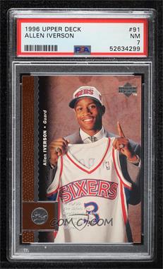 1996-97 Upper Deck - [Base] #91 - Allen Iverson [PSA 7 NM]