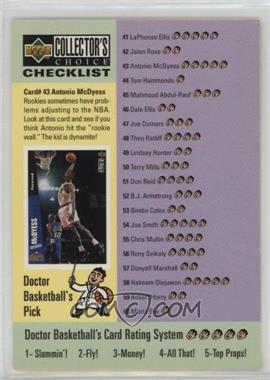 1996-97 Upper Deck Collector's Choice - [Base] #197 - Checklist - Antonio McDyess, Eddie Jones