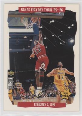 1996-97 Upper Deck Collector's Choice - [Base] #25 - Bulls Victory Tour '95-'96 - February 2, 1996 [EX to NM]