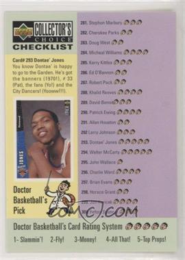 1996-97 Upper Deck Collector's Choice - [Base] #398 - Checklist - Dontae' Jones, Allen Iverson