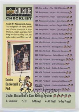 1996-97 Upper Deck Collector's Choice - [Base] #400 - Checklist - John Starks, Michael Jordan, Anfernee Hardaway