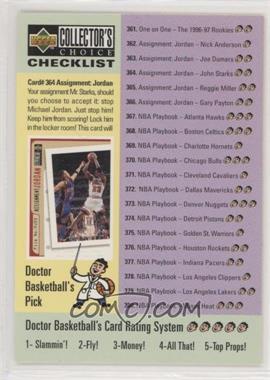 1996-97 Upper Deck Collector's Choice - [Base] #400 - Checklist - John Starks, Michael Jordan, Anfernee Hardaway