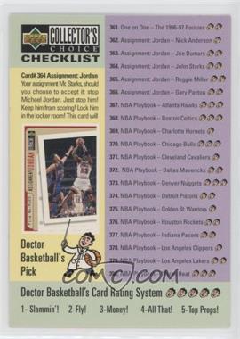 1996-97 Upper Deck Collector's Choice - [Base] #400 - Checklist - John Starks, Michael Jordan, Anfernee Hardaway