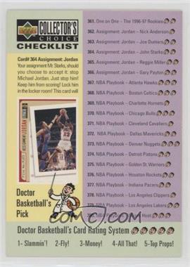 1996-97 Upper Deck Collector's Choice - [Base] #400 - Checklist - John Starks, Michael Jordan, Anfernee Hardaway