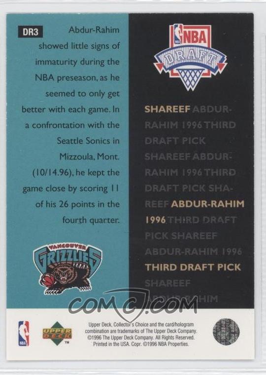 1996-97 Upper Deck Collector's Choice - NBA Draft Lottery