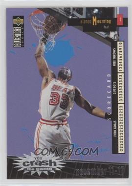 1996-97 Upper Deck Collector's Choice - Redemption You Crash the Game Series 1 - Silver #C14.1 - Alonzo Mourning (November 11-17)