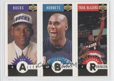 1996-97 Upper Deck Collector's Choice - Upper Deck Mini-Cards - Gold #M159-97-136 - Ray Allen, Scott Burrell, Clifford Robinson