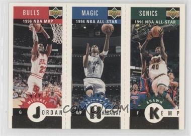 1996-97 Upper Deck Collector's Choice - Upper Deck Mini-Cards - Gold #M78-60-11 - Michael Jordan, Anfernee Hardaway, Shawn Kemp