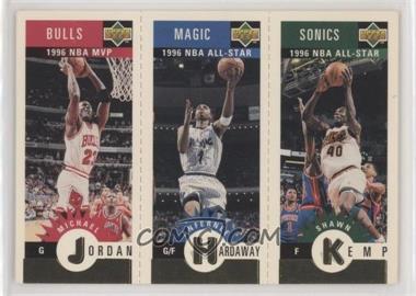 1996-97 Upper Deck Collector's Choice - Upper Deck Mini-Cards - Gold #M78-60-11 - Michael Jordan, Anfernee Hardaway, Shawn Kemp [EX to NM]