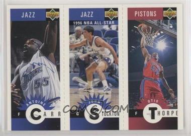 1996-97 Upper Deck Collector's Choice - Upper Deck Mini-Cards #M115-174-172 - Antoine Carr, Otis Thorpe, John Stockton