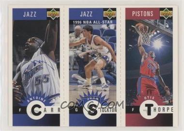 1996-97 Upper Deck Collector's Choice - Upper Deck Mini-Cards #M115-174-172 - Antoine Carr, Otis Thorpe, John Stockton