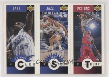 1996-97 Upper Deck Collector's Choice - Upper Deck Mini-Cards #M115-174-172 - Antoine Carr, Otis Thorpe, John Stockton