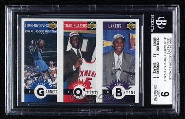 1996-97 Upper Deck Collector's Choice - Upper Deck Mini-Cards #M129-158-139 - Kevin Garnett, Jermaine O'Neal, Kobe Bryant [BGS 9 MINT]