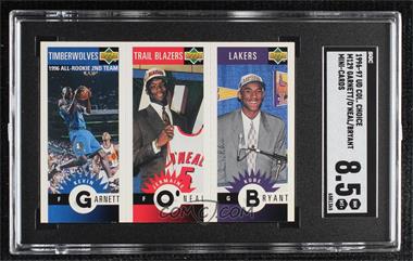 1996-97 Upper Deck Collector's Choice - Upper Deck Mini-Cards #M129-158-139 - Kevin Garnett, Jermaine O'Neal, Kobe Bryant [SGC 8.5 NM/Mt+]