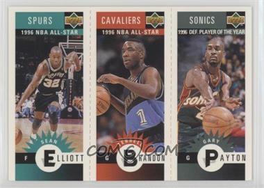 1996-97 Upper Deck Collector's Choice - Upper Deck Mini-Cards #M167-104-164 - Sean Elliott, Terrell Brandon, Gary Payton [Noted]