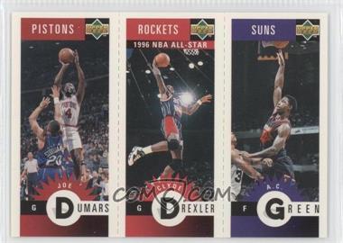 1996-97 Upper Deck Collector's Choice - Upper Deck Mini-Cards #M66-31-24 - Joe Dumars, Clyde Drexler, A.C. Green