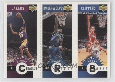 1996-97 Upper Deck Collector's Choice International German - Mini-Cards #M36-50-41 - Cedric Ceballos, Isaiah Rider, Brent Barry