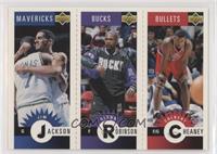 Jim Jackson, Glenn Robinson, Calbert Cheaney [EX to NM]