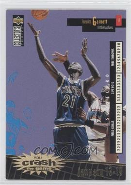 1996-97 Upper Deck Collector's Choice International Italian - Crash the Game - Gold #C16.2 - Kevin Garnett (Jan 13-19)