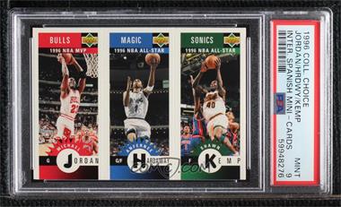 1996-97 Upper Deck Collector's Choice International Spanish - Mini-Cards #M78-60-11 - Michael Jordan, Anfernee Hardaway, Shawn Kemp [PSA 9 MINT]