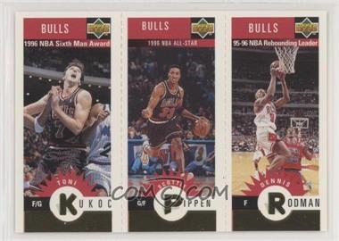 1996-97 Upper Deck Collector's Choice Team Sets - Chicago Bulls Minis - Gold #B2 - Toni Kukoc, Scottie Pippen, Dennis Rodman