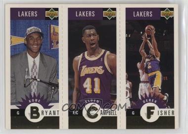 1996-97 Upper Deck Collector's Choice Team Sets - Los Angeles Lakers #L1 - Kobe Bryant, Elden Campbell, Derek Fisher [EX to NM]
