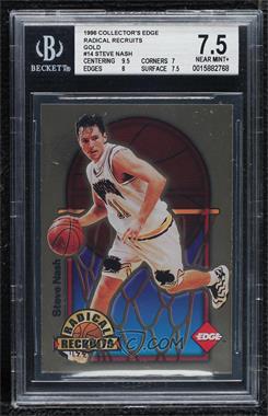 1996 Collector's Edge Rookie Rage - Radical Recruits - Gold #14 - Steve Nash /1000 [BGS 7.5 NEAR MINT+]