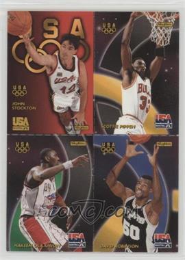 1996 Skybox USA Basketball - Quads #Q14 - Scottie Pippen, Hakeem Olajuwon, David Robinson, John Stockton