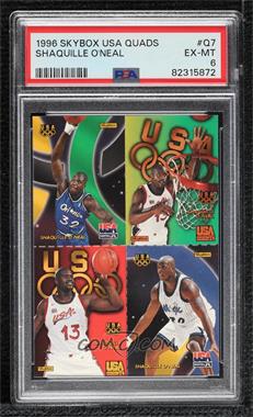 1996 Skybox USA Basketball - Quads #Q7 - Shaquille O'Neal [PSA 6 EX‑MT]