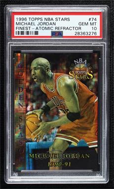 1996 Topps Stars - [Base] - Atomic Refractor #74 - Golden Seasons - Michael Jordan [PSA 10 GEM MT]