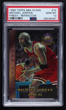 1996 Topps Stars - [Base] - Finest Refractor #74 - Golden Seasons - Michael Jordan [PSA 10 GEM MT]