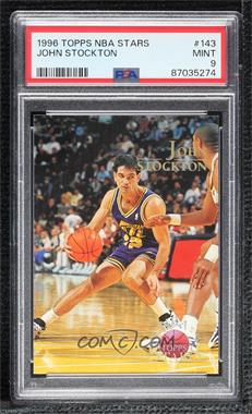 1996 Topps Stars - [Base] #143 - John Stockton [PSA 9 MINT]