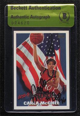 1996 Topps USA Women's National Team - [Base] #8 - Carla McGhee [BAS Authentic]