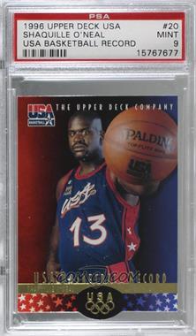 1996 Upper Deck USA Basketball Deluxe Gold Edition - [Base] #20 - Shaquille O'Neal [PSA 9 MINT]