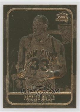 1997-00 23KT Gold Card Fleer Reprints - Rookies #_PAEW.2 - Patrick Ewing 1986-87 Fleer (All Gold) /10000 [EX to NM]